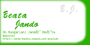 beata jando business card